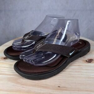 Nike Comfort Footbed Flip Flops Women Size 9 Brown Good Thong Sandals